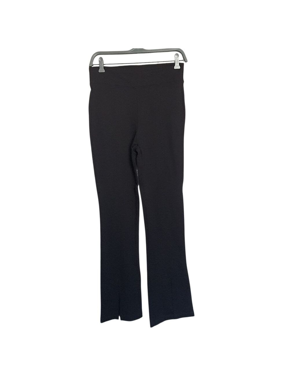 Cabi Black Stretch Pants Womens M Front Hem Slit Center Seam